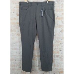 NWT Mizzen + Main Helmsman Athletic Taper Performance Pant Grey Men's 36 x 30
